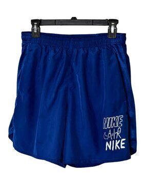 Nike Mens Challenger M Athletic Shorts Blue Nike Air Logo Pockets Lined Lightwei
